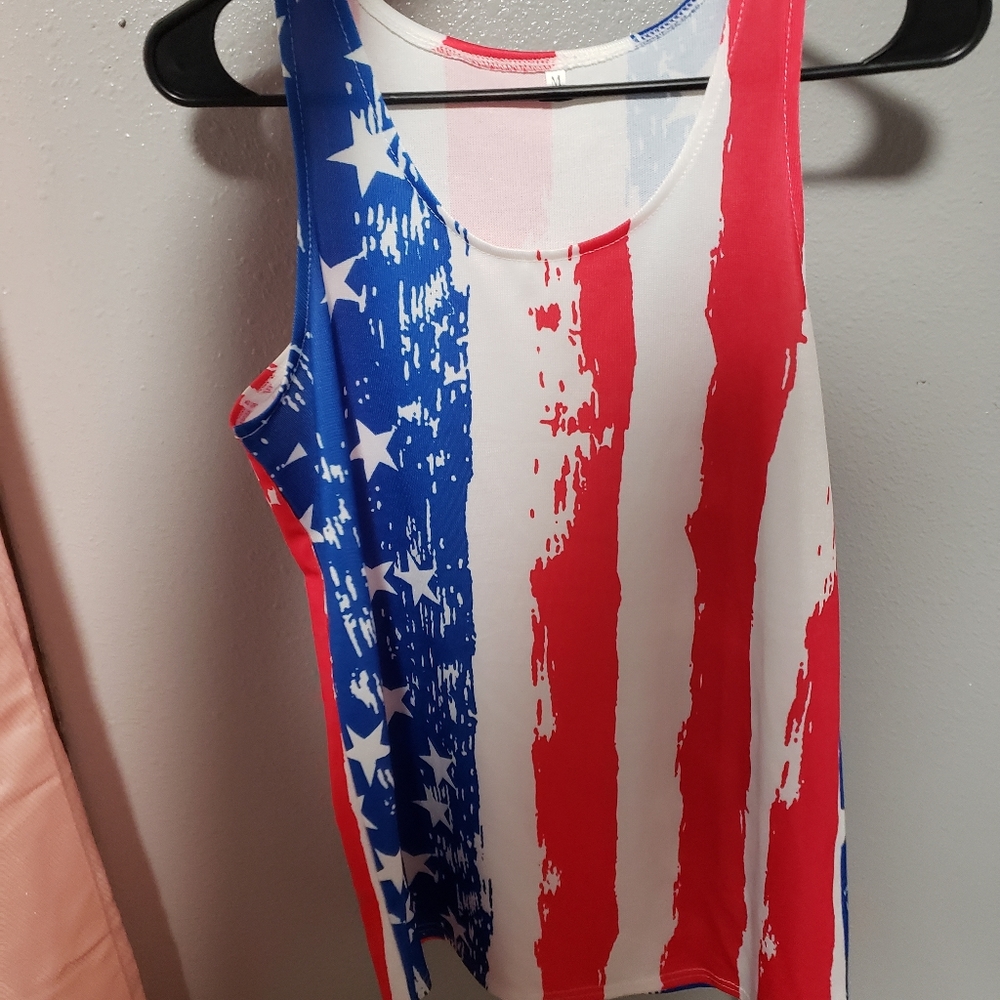 American flag tank top